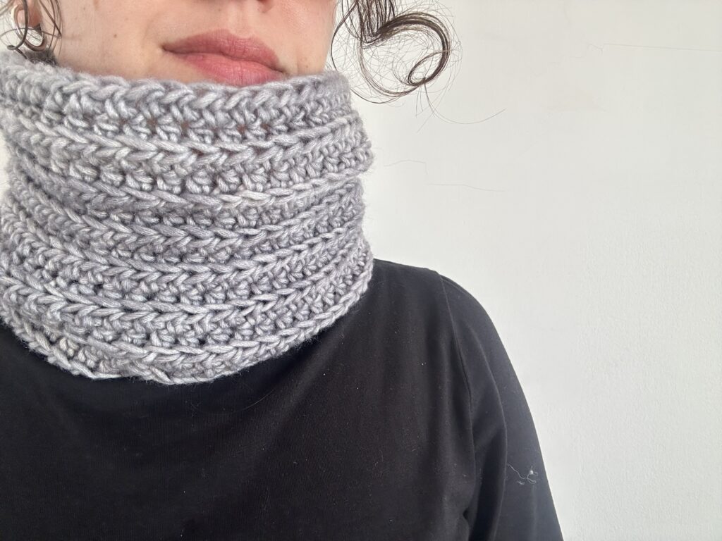 Cuello de crochet fácil | Tutorial con punto medio alto img 9563